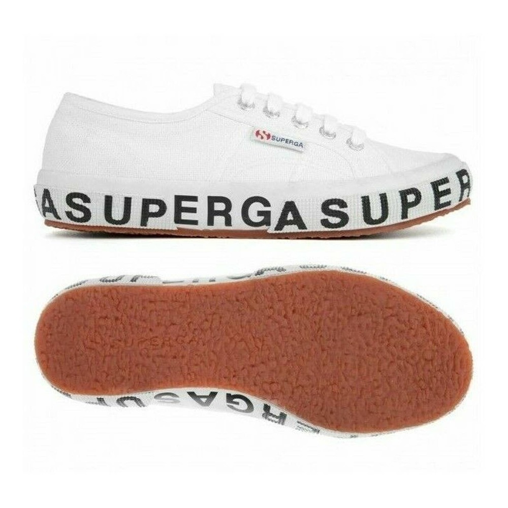 SUPERGA COTW Limited Edition Outsole Lettering Logo Sneaker Shoe White Size 6.5 - Picture 3 of 5
